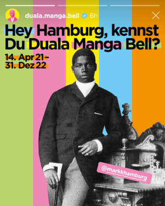 Poster motif Hey Hamburg, do you know Duala Manga Bell?