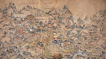 Gesamtansicht der heiligen Stätten des Wutaishan), Kartograph unbekannt, China, 2. Hälfte 19. Jahrhundert