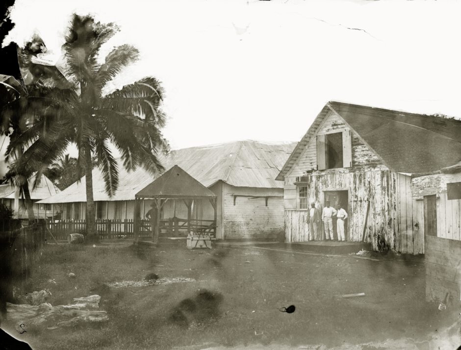 Samoa Handelshäuser der Firma Godeffroy in Apia, 1869
