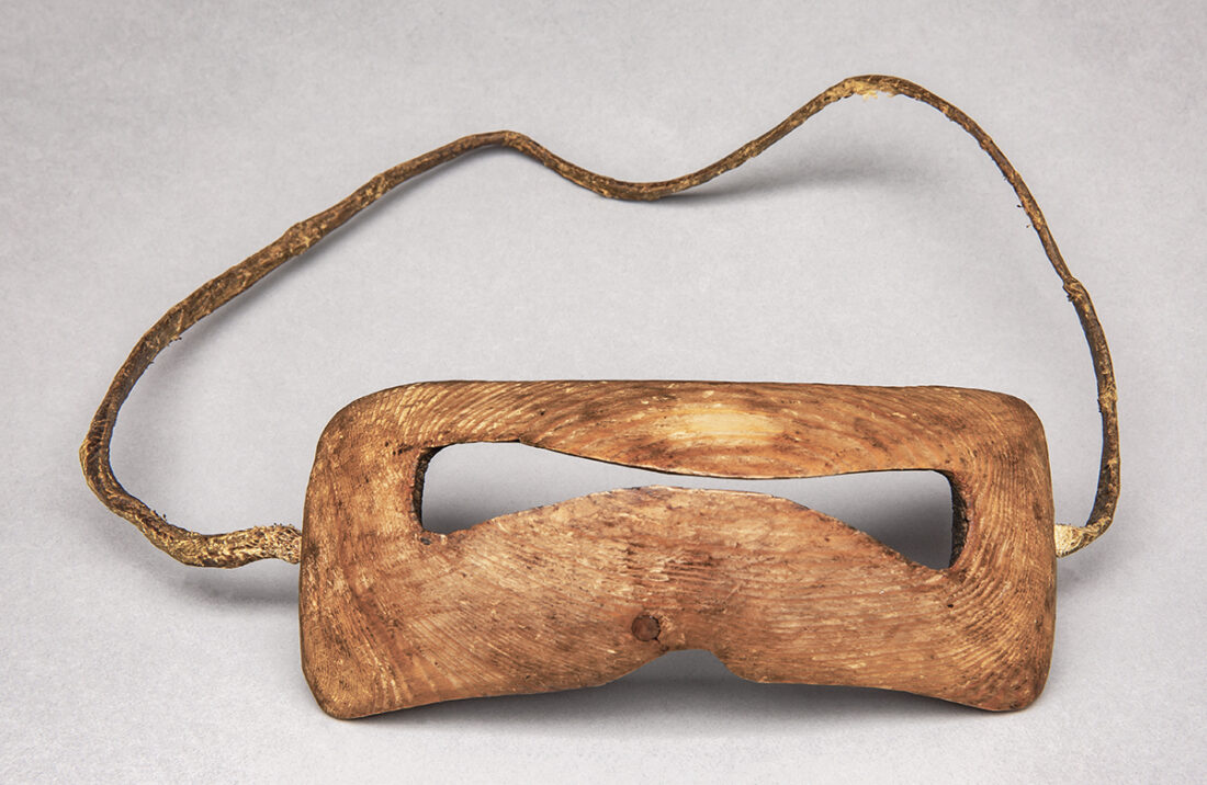 Snow goggles
Inuit (Kalaallit)
Tunu (East Greenland)
19th century
Wood, leather strap