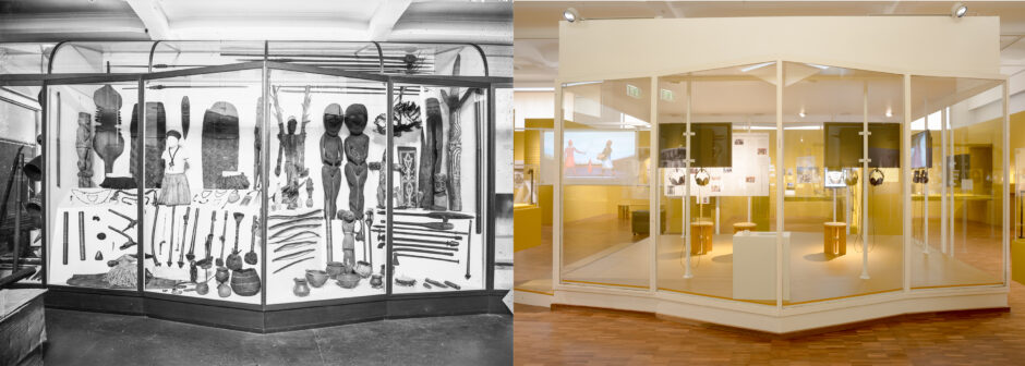 Mittelvitrine historisch und aktuell