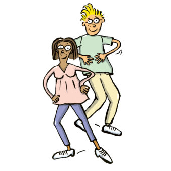 Illstration tanzender Jugendlicher