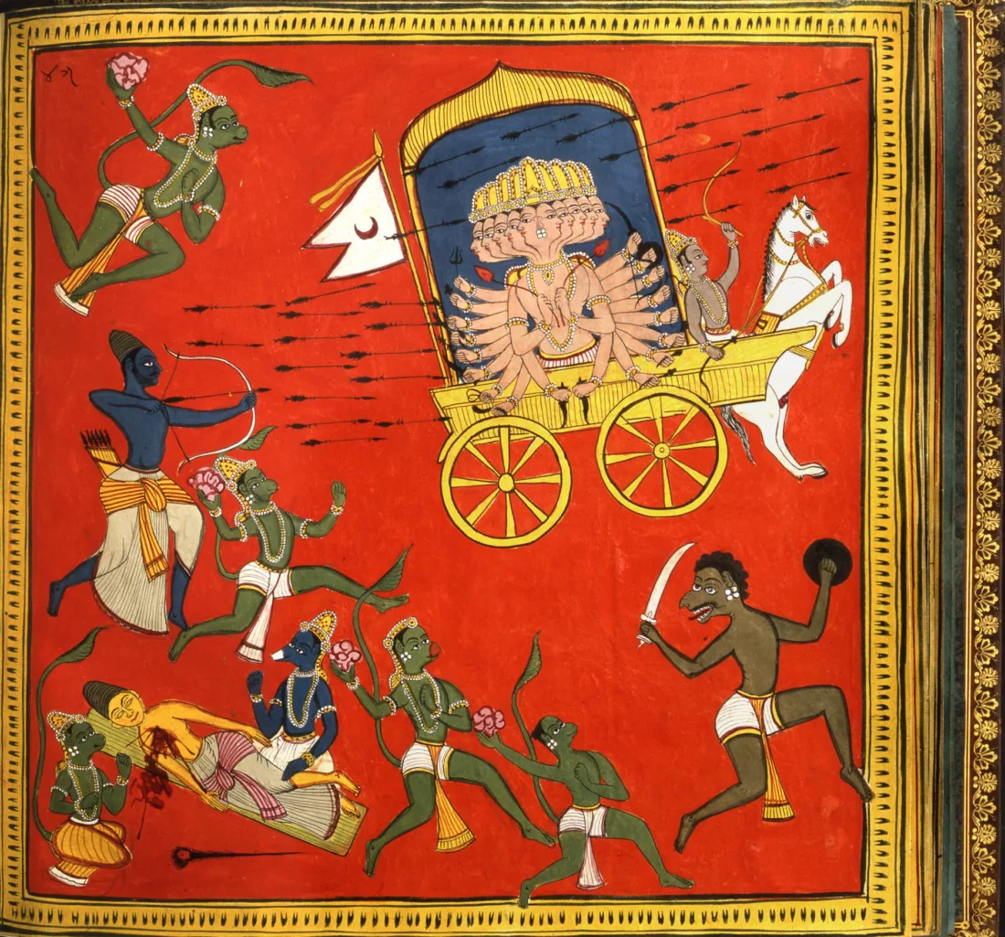 Nandigam Nagesam und Kamaroutu Venkatesam: Ramayana album from Rajamundry, 1757