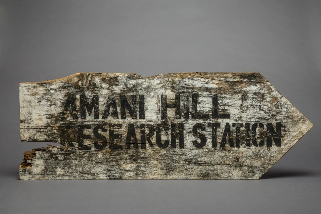 Signpost for the Amani research station