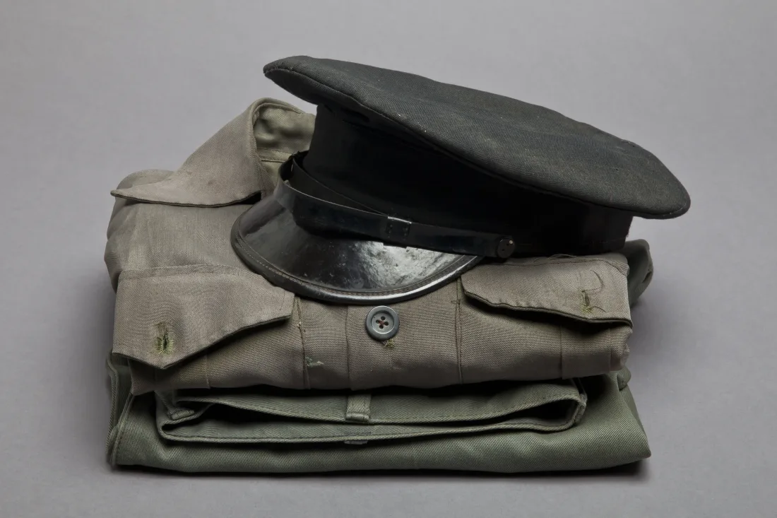 Uniform, cotton, synthetic fibre, ca. 1970