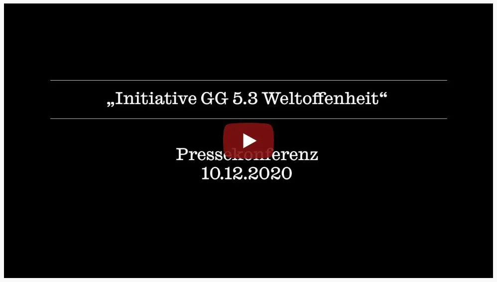 Film zur Pressekonferenz "Initiative GG 5.3"