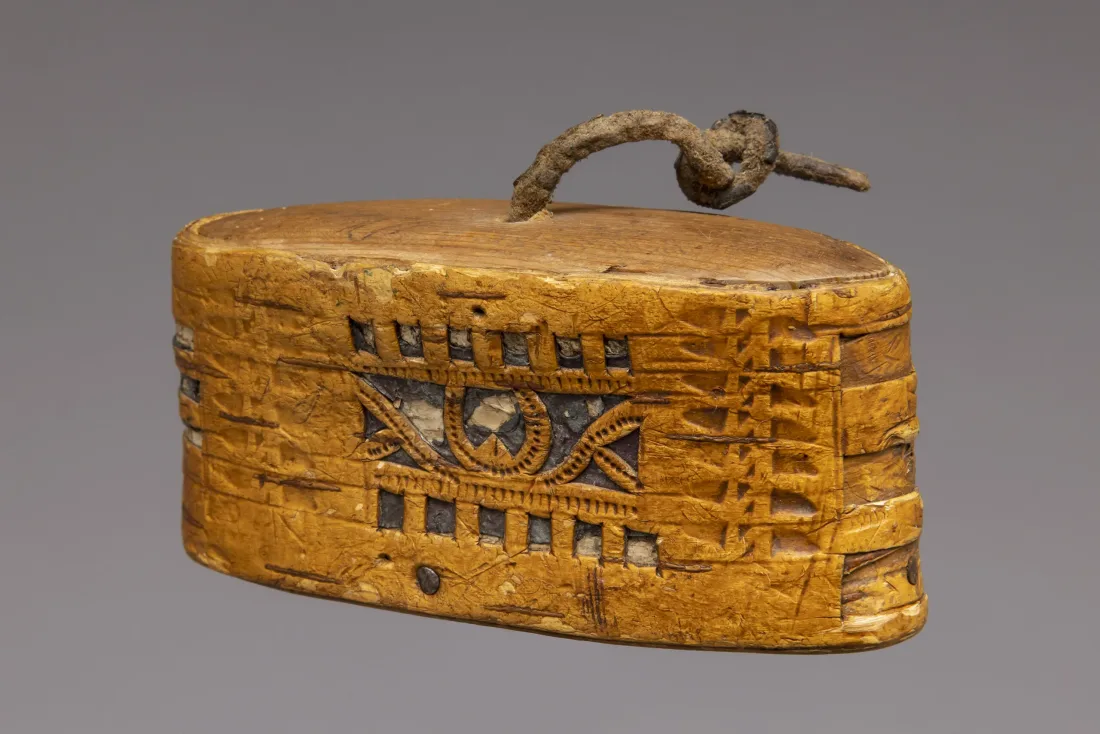 Birch bark tobacco box