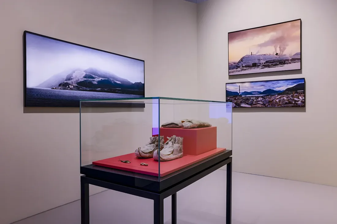 View of the exhibition The Land Has a Mind to Speak. Sámi Horizons