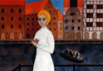 Detail aus dem Gemälde von Wladimir von Zabotin "Sonntagmorgen in Danzig"